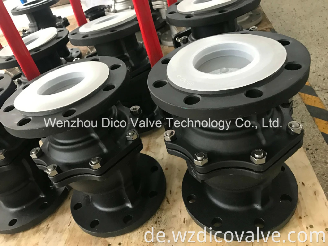 Wenzhou Ventilhersteller ANSI WCB/CF8/CF8M mit ISO5211 PAD 2PC Flanschkugelventil